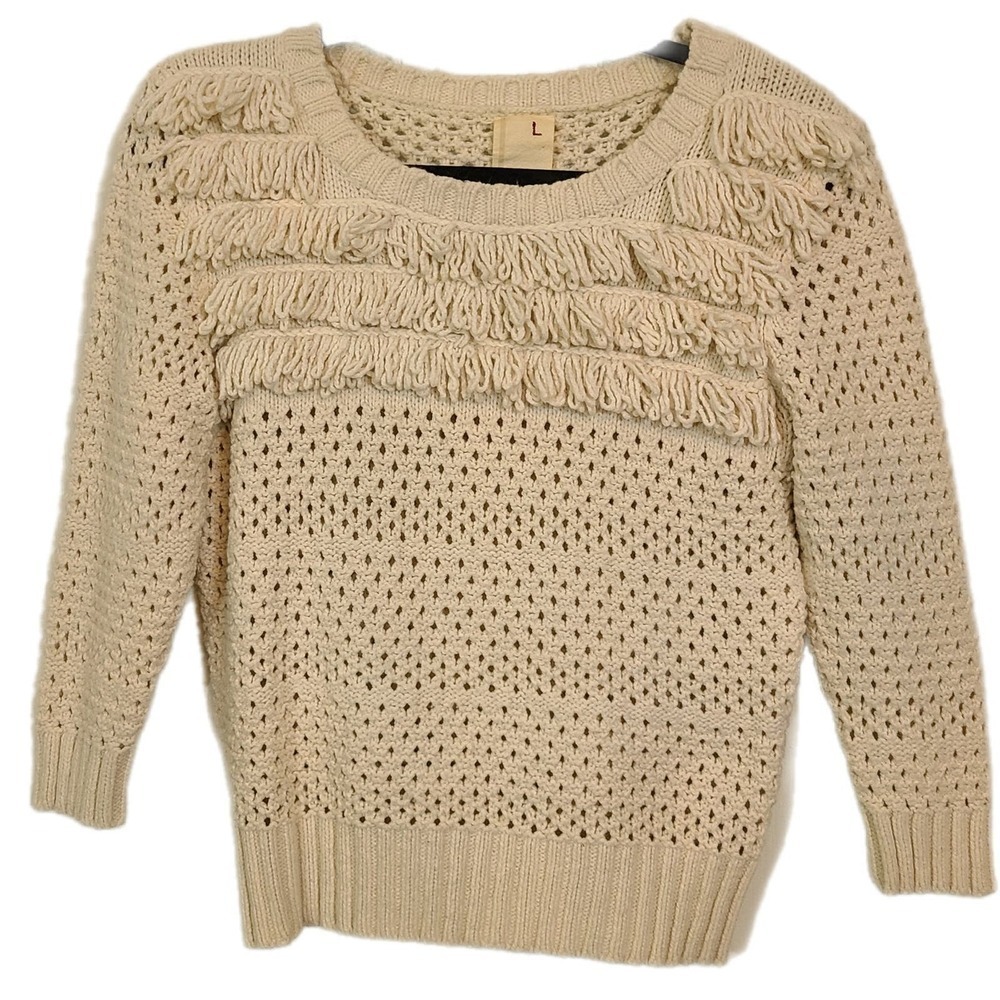 Girls Large Far Away From Close
Cream Off White Sweater
Cable Knit